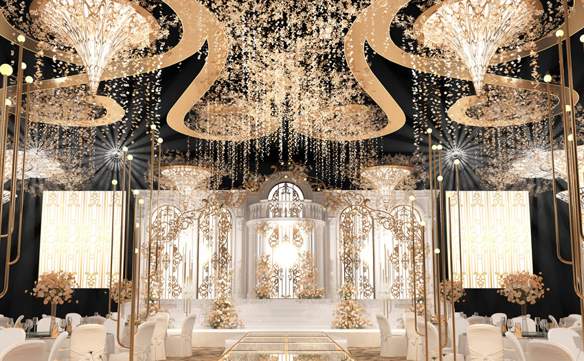 仙居花木兰喜事汇金色大厅效果展示